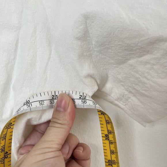 Vintage 80's Megan Moore Women's Embroidered White Dress fit L Western Retro - Picture 7 of 10